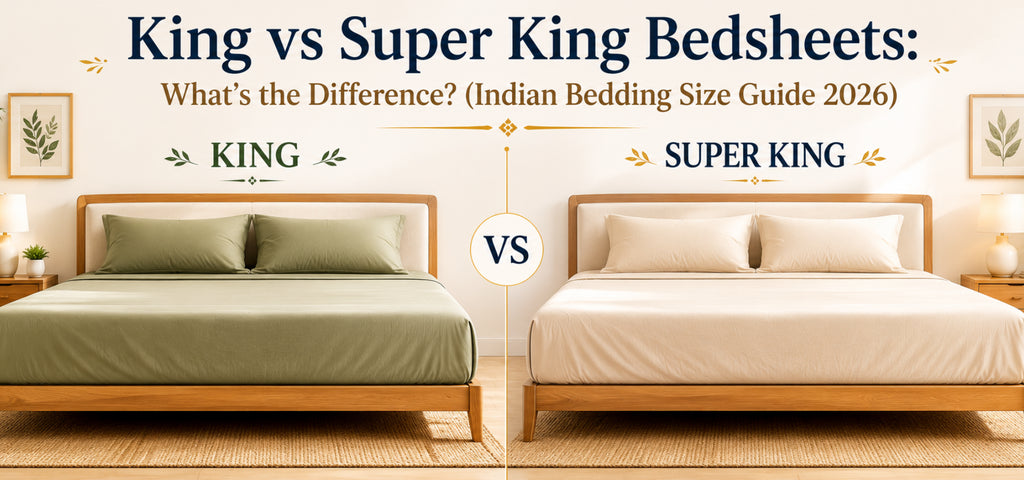 King vs Super King Bedsheets: What’s the Difference? (Indian Bedding Size Guide 2026)