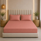 300TC Solid 100% Pure Cotton King Bedsheet Set (1 Bedsheet, 2 Pillow Covers), Dusty Rose