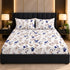 Porcelain Bloom 100% Cotton King Size Bedsheet Set (1 Bedsheet & 2 Pillow Covers)