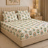 Cloud Soft Red Boota Floral King Size Bedsheet Set (1 Bedsheet, 2 Pillow Covers)