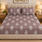 Wine Botanica 100% Cotton King Size Bedsheet Set (1 Bedsheet & 2 Pillow Covers)