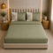 Italian Embroidery 3Pcs King Bedsheet Set (1 Bedsheet, 2 Pillow Covers), Verde Salvia