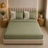 Italian Embroidery 3Pcs King Bedsheet Set (1 Bedsheet, 2 Pillow Covers), Verde Salvia