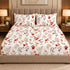 Poppy Bloom 100% Cotton King Size Bedsheet Set (1 Bedsheet & 2 Pillow Covers)
