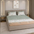Night Bloom Sage Apricot Double Bedsheet Set (1 Bedsheet, 2 Pillow Covers)