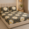 Cloud Soft Golden Medallion King Size Bedsheet Set (1 Bedsheet, 2 Pillow Covers)