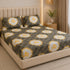 Cloud Soft Golden Medallion King Size Bedsheet Set (1 Bedsheet, 2 Pillow Covers)