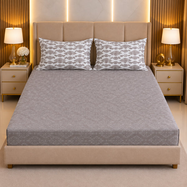 Persian Grace King Size Bedsheet Set (1 Bedsheet, 2 Pillow Covers)