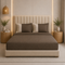 Italian Embroidery 3Pcs King Bedsheet Set (1 Bedsheet, 2 Pillow Covers), Moka