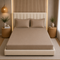 300TC Solid 100% Pure Cotton King Bedsheet Set (1 Bedsheet, 2 Pillow Covers), Mocha