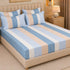 Cloud Soft Breeze Stripe King Size Bedsheet Set (1 Bedsheet, 2 Pillow Covers)