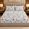 Mauve Garden 100% Cotton King Size Bedsheet Set (1 Bedsheet & 2 Pillow Covers)