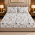 Mauve Garden 100% Cotton King Size Bedsheet Set (1 Bedsheet & 2 Pillow Covers)