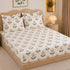 Cloud Soft Rosette Meadow Floral King Size Bedsheet Set (1 Bedsheet, 2 Pillow Covers)