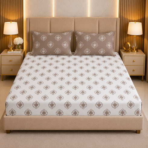 Gulnaar King Size Bedsheet Set (1 Bedsheet, 2 Pillow Covers)