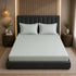 300TC Solid 100% Pure Cotton King Bedsheet Set (1 Bedsheet, 2 Pillow Covers), Olive