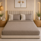 Italian Embroidery 3Pcs King Bedsheet Set (1 Bedsheet, 2 Pillow Covers), Tortora