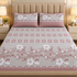 Blush Heritage 3Pcs Double Bedsheet Set (1 Bedsheet & 2 Pillow Covers)