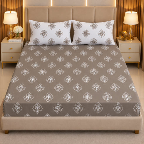 Meher King Size Bedsheet Set (1 Bedsheet, 2 Pillow Covers)