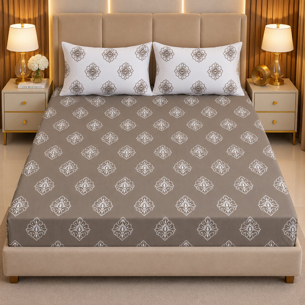Meher King Size Bedsheet Set (1 Bedsheet, 2 Pillow Covers)