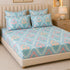 Cloud Soft Sky Blossom Floral King Size Bedsheet Set (1 Bedsheet, 2 Pillow Covers)