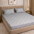 Slate Leaves Double Bedsheet Set (1 Bedsheet, 2 Pillow Covers)