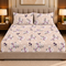 Lavender Charm 100% Cotton King Size Bedsheet Set (1 Bedsheet & 2 Pillow Covers)