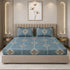 Night Bloom Royal Emblem Double Bedsheet Set (1 Bedsheet, 2 Pillow Covers)