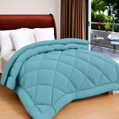 Reversible Double Bed Comforter | 150 GSM, Blue Lagoon