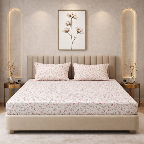 Petite Blossom Double Bedsheet Set (1 Bedsheet, 2 Pillow Covers)
