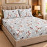 Mauve Garden 100% Cotton King Size Bedsheet Set (1 Bedsheet & 2 Pillow Covers)