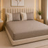 Italian Embroidery 3Pcs King Bedsheet Set (1 Bedsheet, 2 Pillow Covers), Tortora