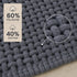 Woven Chenille Anti-Slip Floor Mat | Soft & Super Absorbent Bath Mat, Ash Grey