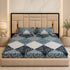 Cloud Soft Sapphire Symphony King Size Bedsheet Set (1 Bedsheet, 2 Pillow Covers)
