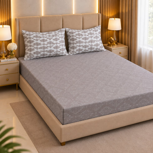 Persian Grace King Size Bedsheet Set (1 Bedsheet, 2 Pillow Covers)