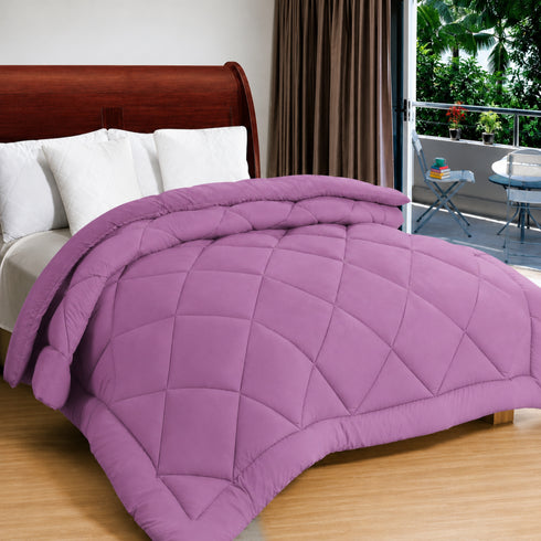 Reversible Double Bed Comforter | 150 GSM, Plum Whisper