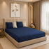 Italian Embroidery 3Pcs King Bedsheet Set (1 Bedsheet, 2 Pillow Covers), Blu Notte