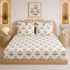 Cloud Soft Rosette Meadow Floral King Size Bedsheet Set (1 Bedsheet, 2 Pillow Covers)