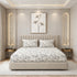 Ivory Botanica Double Bedsheet Set (1 Bedsheet, 2 Pillow Covers)