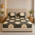 Cloud Soft Golden Medallion King Size Bedsheet Set (1 Bedsheet, 2 Pillow Covers)