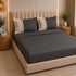 Italian Embroidery 3Pcs King Bedsheet Set (1 Bedsheet, 2 Pillow Covers), Grigio