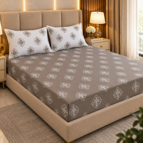 Meher King Size Bedsheet Set (1 Bedsheet, 2 Pillow Covers)