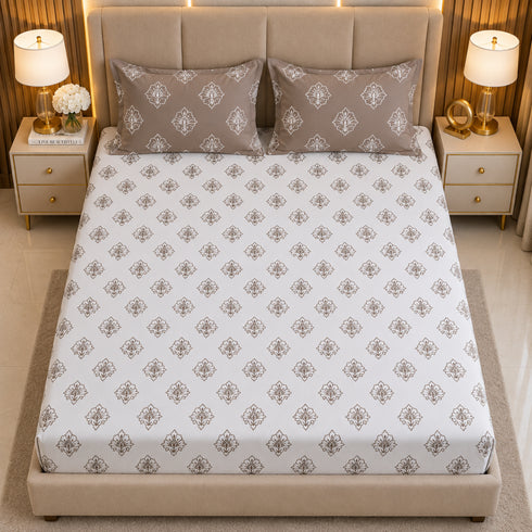 Gulnaar King Size Bedsheet Set (1 Bedsheet, 2 Pillow Covers)