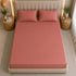 300TC Solid 100% Pure Cotton King Bedsheet Set (1 Bedsheet, 2 Pillow Covers), Dusty Rose