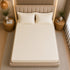 300TC Solid 100% Pure Cotton King Bedsheet Set (1 Bedsheet, 2 Pillow Covers), Ivory