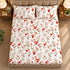 Poppy Bloom 100% Cotton King Size Bedsheet Set (1 Bedsheet & 2 Pillow Covers)