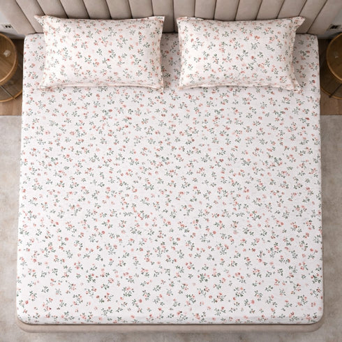 Petite Blossom Double Bedsheet Set (1 Bedsheet, 2 Pillow Covers)