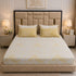 Golden Ivory 5 Pcs Double Bedsheet Set (1 Bedsheet, 4 Pillow Covers)