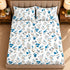Blue Petal Muse 100% Cotton King Size Bedsheet Set (1 Bedsheet & 2 Pillow Covers)