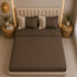 Italian Embroidery 3Pcs King Bedsheet Set (1 Bedsheet, 2 Pillow Covers), Moka